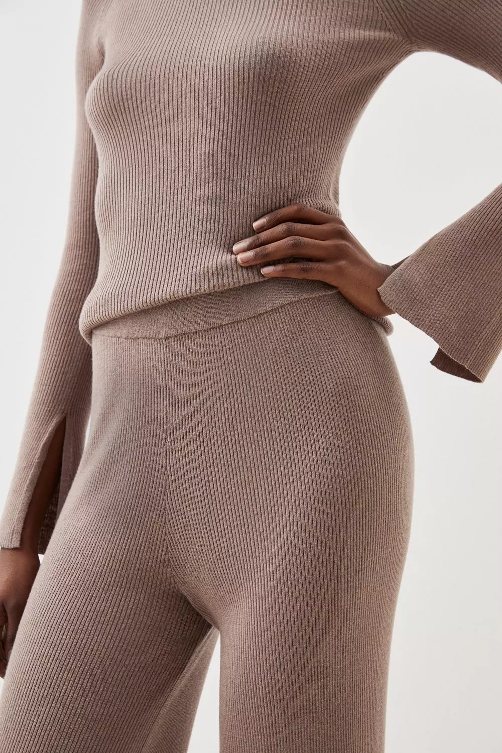 Cashmere Blend Knit Pants | Karen Millen